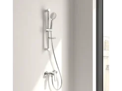 Villeroy & Boch Einhebelmischer<Oasis Duscharmatur Einhebel-Mischbatterie Rückflussschutz & Keramikkartusche Aufputzmontage Rund Chrom