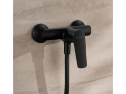 Villeroy & Boch Oasis Duscharmatur Einhebel-Mischbatterie mit Rückflussschutz & Kartusche Aufputzmontage Rund Matt Black< Einhebelmischer