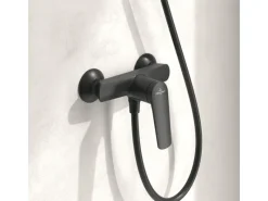 Villeroy & Boch Oasis Duscharmatur Einhebel-Mischbatterie mit Rückflussschutz & Kartusche Aufputzmontage Rund Matt Black< Einhebelmischer