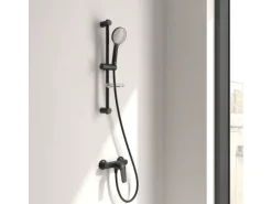 Villeroy & Boch Oasis Duscharmatur Einhebel-Mischbatterie mit Rückflussschutz & Kartusche Aufputzmontage Rund Matt Black< Einhebelmischer