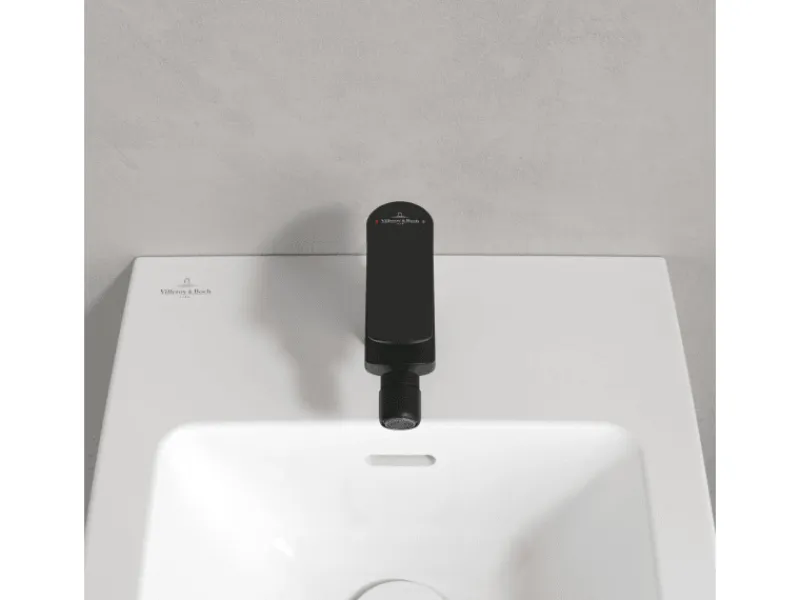 Villeroy & Boch Oasis Einhebel-Bidetarmatur mit Zugstange Keramikkartusch Wassersparend Auslaufhöhe 73mm Rund Matt Black< Einhebelmischer