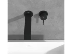 Villeroy & Boch Waschtischauslauf-Set Dawn ohne Ablaufgarnitur in Matt Black< Einhebelmischer