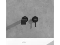Villeroy & Boch Waschtischauslauf-Set Dawn ohne Ablaufgarnitur in Matt Black< Einhebelmischer