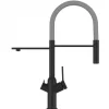 Clearance VIZIO 3 Wege Wasserhahn Küchenarmatur BOD mit 360° Schwenkbarem Auslauf Abnehmbare 2 Strahl Handbrause Schwarz Matt   Grau