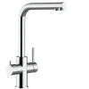 Sale VIZIO 5 Wege Wasserhahn Küchenarmatur Edelstahl Massiv mit 360° Schwenkbarem L Auslauf Hochglanz Poliert