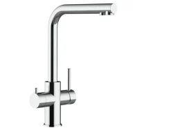Sale VIZIO 5 Wege Wasserhahn Küchenarmatur Edelstahl Massiv mit 360° Schwenkbarem L Auslauf Hochglanz Poliert