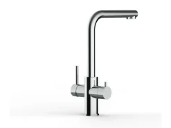 Sale VIZIO 5 Wege Wasserhahn Küchenarmatur Edelstahl Massiv mit 360° Schwenkbarem L Auslauf Hochglanz Poliert