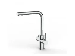 Sale VIZIO 5 Wege Wasserhahn Küchenarmatur Edelstahl Massiv mit 360° Schwenkbarem L Auslauf Hochglanz Poliert