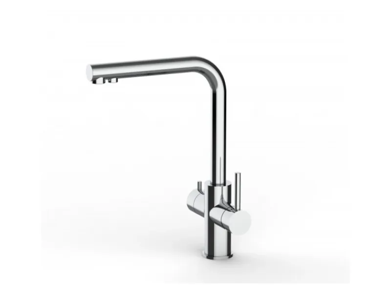 Sale VIZIO 5 Wege Wasserhahn Küchenarmatur Edelstahl Massiv mit 360° Schwenkbarem L Auslauf Hochglanz Poliert