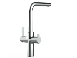VIZIO 4 Wege Wasserhahn Küchenarmatur FC mit 360° Schwenkbarem L Auslauf Verchromt< Einhebelmischer