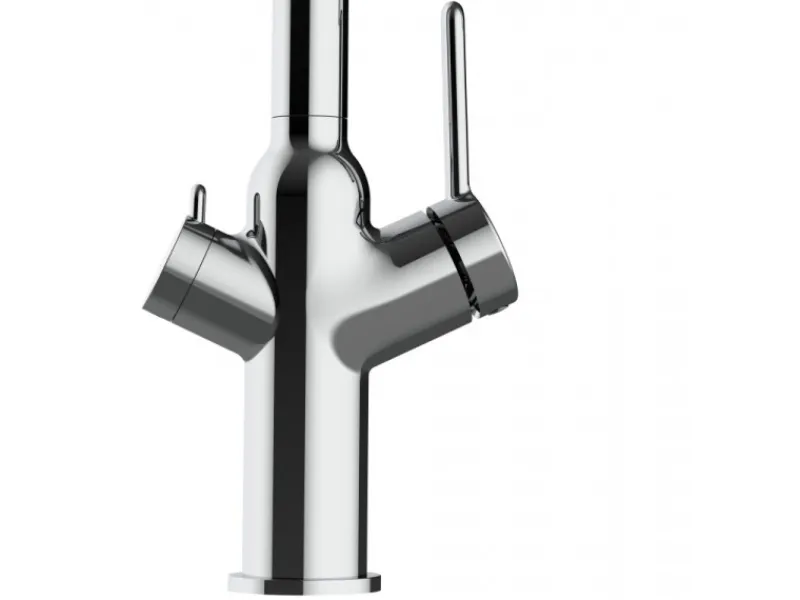 Einhebelmischer<VIZIO 3 Wege Wasserhahn Küchenarmatur BOD mit 360° Schwenkbarem Auslauf Abnehmbare 2 Strahl Handbrause Verchromt