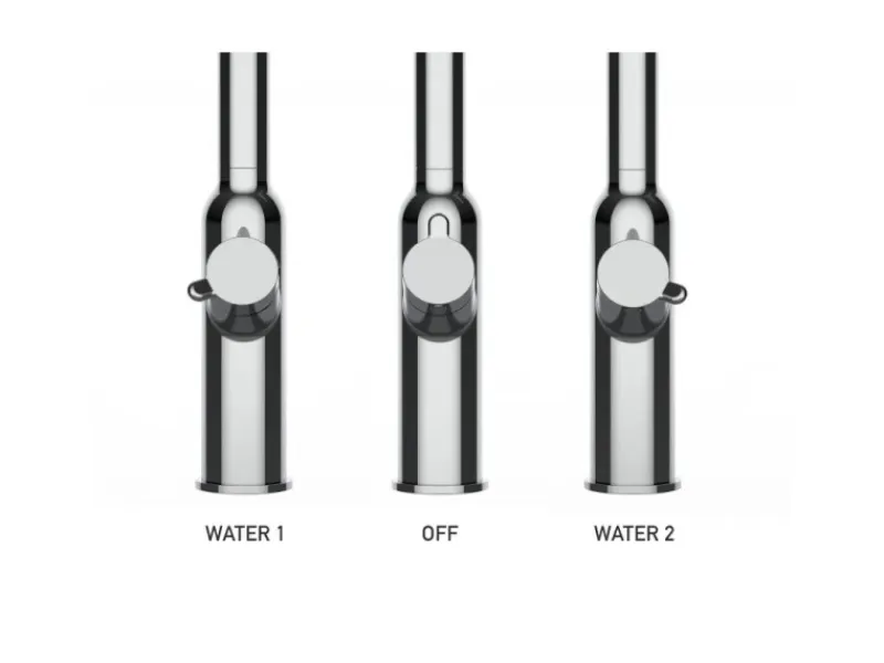 VIZIO 4 Wege Wasserhahn Küchenarmatur BOD mit 360° Schwenkbarem U Auslauf Schwarz Matt< Einhebelmischer