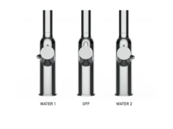 VIZIO 4 Wege Wasserhahn Küchenarmatur BOD mit 360° Schwenkbarem L Auslauf Schwarz Matt< Einhebelmischer