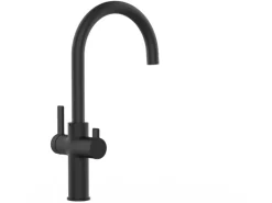 Outlet VIZIO 4 Wege Wasserhahn Küchenarmatur FC mit 360° Schwenkbarem U Auslauf Schwarz Matt