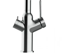 Discount VIZIO 4 Wege Wasserhahn Küchenarmatur BOD mit 360° Schwenkbarem Auslauf Abnehmbare 2 Strahl Handbrause Verchromt   Türkis