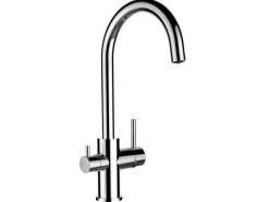 Einhebelmischer<VIZIO 3 Wege Wasserhahn Küchenarmatur FL mit 360° Schwenkbarem U Auslauf