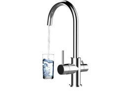 Einhebelmischer<VIZIO 3 Wege Wasserhahn Küchenarmatur FL mit 360° Schwenkbarem U Auslauf