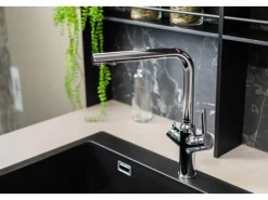 Sale VIZIO 4 Wege Wasserhahn Küchenarmatur BOD mit 360° Schwenkbarem L Auslauf Verchromt