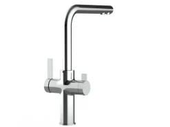 Sale VIZIO 3 Wege Wasserhahn Küchenarmatur FC mit 360° Schwenkbarem L Auslauf Verchromt