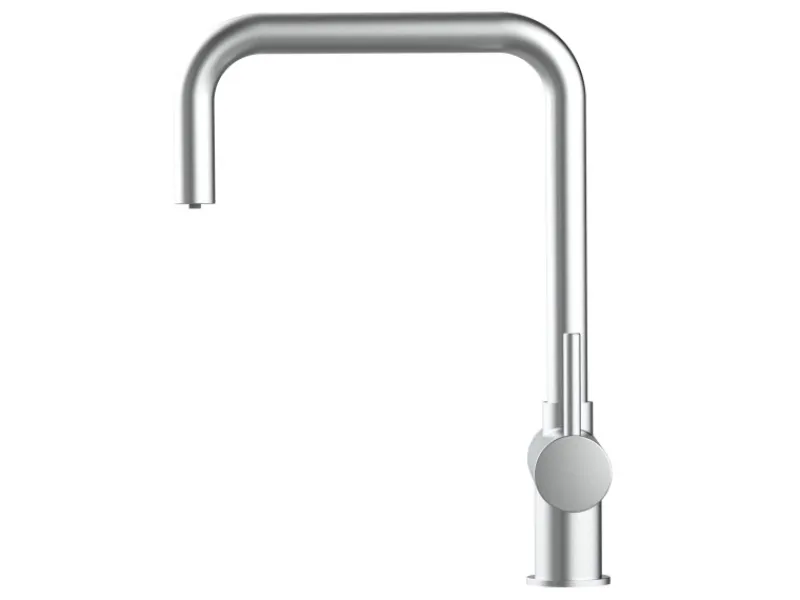 VIZIO 3 Wege Wasserhahn Küchenarmatur Edelstahl Massiv mit 360° Schwenkbarem N Auslauf Gebürstet