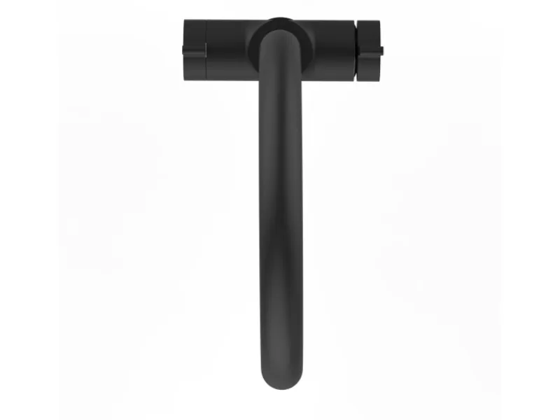Einhebelmischer<VIZIO 3 Wege Wasserhahn Küchenarmatur FC mit 360° Schwenkbarem U Auslauf Schwarz Matt