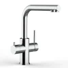 Clearance VIZIO Kurzversion   5 Wege Wasserhahn Küchenarmatur Edelstahl Massiv mit 360° Schwenkbarem L Auslauf  Hochglanz Poliert