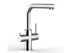 Clearance VIZIO Kurzversion   5 Wege Wasserhahn Küchenarmatur Edelstahl Massiv mit 360° Schwenkbarem L Auslauf  Hochglanz Poliert