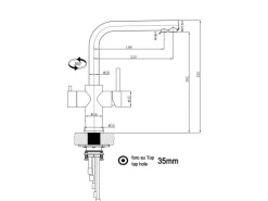 Clearance VIZIO Kurzversion 5 Wege Wasserhahn Küchenarmatur Edelstahl Massiv mit 360° Schwenkbarem L Auslauf Hochglanz Poliert