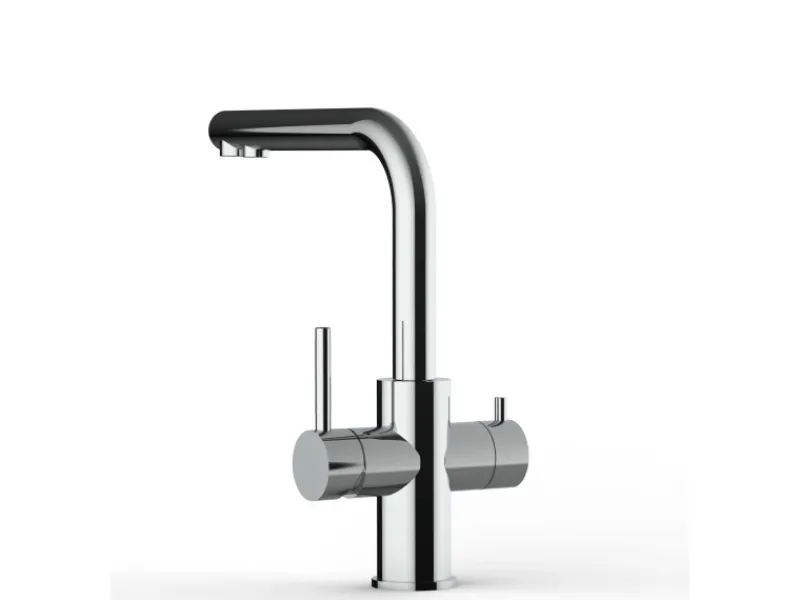 Clearance VIZIO Kurzversion 5 Wege Wasserhahn Küchenarmatur Edelstahl Massiv mit 360° Schwenkbarem L Auslauf Hochglanz Poliert