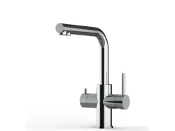 Clearance VIZIO Kurzversion 5 Wege Wasserhahn Küchenarmatur Edelstahl Massiv mit 360° Schwenkbarem L Auslauf Hochglanz Poliert