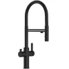 Sale VIZIO NIEDERDRUCK 3 Wege Wasserhahn Küchenarmatur FC mit 360° Schwenkbarem Auslauf Abnehmbare 2 Strahl Handbrause Schwarz Matt   Schwarz