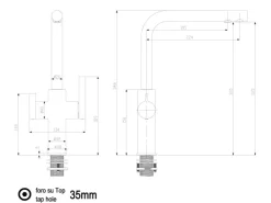 Hot VIZIO NIEDERDRUCK 3 Wege Wasserhahn Küchenarmatur FC mit 360° Schwenkbarem L Auslauf Schwarz Matt