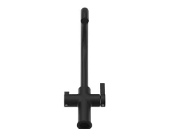 VIZIO NIEDERDRUCK 3 Wege Wasserhahn Küchenarmatur FC mit 360° Schwenkbarem U Auslauf Schwarz Matt< Einhebelmischer