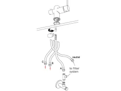 VIZIO NIEDERDRUCK 3 Wege Wasserhahn Küchenarmatur FL mit 360° Schwenkbarem Auslauf Abnehmbare 2 Strahl Handbrause Verchromt   Türkis< Einhebelmischer