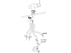 Clearance VIZIO NIEDERDRUCK 3 Wege Wasserhahn Küchenarmatur FL mit 360° Schwenkbarem Auslauf Abnehmbare 2 Strahl Handbrause Verchromt