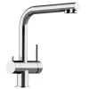 Sale VIZIO NIEDERDRUCK 3 Wege Wasserhahn Küchenarmatur Edelstahl Massiv 360° Schwenkbarem L Auslauf Hochglanz Poliert
