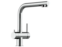Sale VIZIO NIEDERDRUCK 3 Wege Wasserhahn Küchenarmatur Edelstahl Massiv 360° Schwenkbarem L Auslauf Hochglanz Poliert