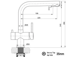 Sale VIZIO NIEDERDRUCK 3 Wege Wasserhahn Küchenarmatur Edelstahl Massiv 360° Schwenkbarem L Auslauf Hochglanz Poliert
