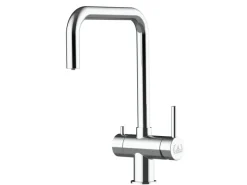 VIZIO NIEDERDRUCK 3 Wege Wasserhahn Küchenarmatur Edelstahl Massiv 360° Schwenkbarem N Auslauf Hochglanz Poliert< Einhebelmischer