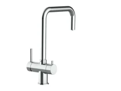 VIZIO NIEDERDRUCK 3 Wege Wasserhahn Küchenarmatur Edelstahl Massiv 360° Schwenkbarem N Auslauf Hochglanz Poliert< Einhebelmischer