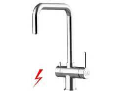 VIZIO NIEDERDRUCK 3 Wege Wasserhahn Küchenarmatur Edelstahl Massiv 360° Schwenkbarem N Auslauf Hochglanz Poliert< Einhebelmischer