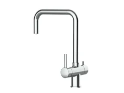 VIZIO NIEDERDRUCK 3 Wege Wasserhahn Küchenarmatur Edelstahl Massiv 360° Schwenkbarem N Auslauf Hochglanz Poliert< Einhebelmischer