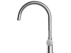Einhebelmischer<VIZIO NIEDERDRUCK 3 Wege Wasserhahn Küchenarmatur Edelstahl Massiv 360° Schwenkbarem U Auslauf Hochglanz Poliert
