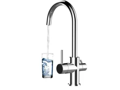 VIZIO NIEDERDRUCK 3 Wege Wasserhahn Küchenarmatur FL mit 360° Schwenkbarem U Auslauf< Einhebelmischer