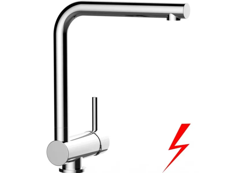 New VIZIO Niederdruck Wasserhahn Vorfenster Küchenarmatur Umklappbar 6 CM mit 360° Schwenkbarem L Auslauf Verchromt