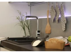 VIZIO Wasserhahn Küchenarmatur QU mit 360° Schwenkbarem N Auslauf Verchromt< Einhebelmischer