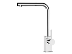 VIZIO Wasserhahn Küchenarmatur QU mit 360° Schwenkbarem L Auslauf Verchromt< Einhebelmischer