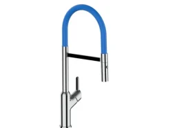 Best VIZIO Wasserhahn Küchenarmatur BOD mit 360° Schwenkbarem Auslauf Abnehmbare 2 Strahl Handbrause Verchromt   Blau