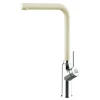 Outlet VIZIO Wasserhahn Küchenarmatur BOD mit 360° Schwenkbarem L Auslauf Verchromt   Sand Beige