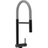 Sale VIZIO Wasserhahn Vorfenster Küchenarmatur Umklappbar 45 CM mit 360° Schwenkbarem Auslauf Abnehmbare 2 Strahl Handbrause Schwarz Matt   Grau
